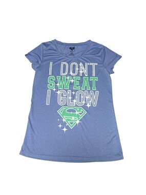 DC Comics Blue T-shirt with Green Superman Emblem